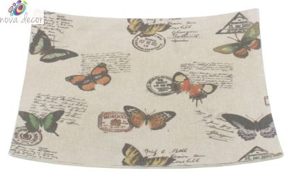 Plate with fabric `Butterfly `