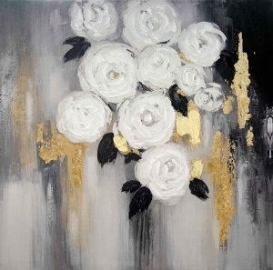Oil painting White roses