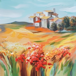 Oil painting Castelluccio
