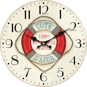Стенен часовник Лазурен бряг с безшумен часовников механизъм