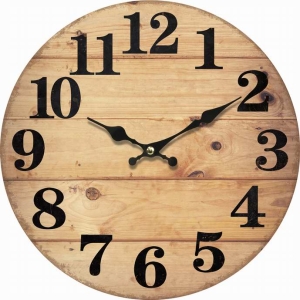 Стенен часовник Орехово дърво с безшумен часовников механизъм