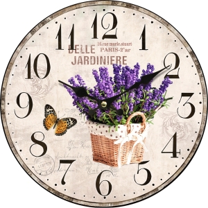 Wall clock Lavender basket