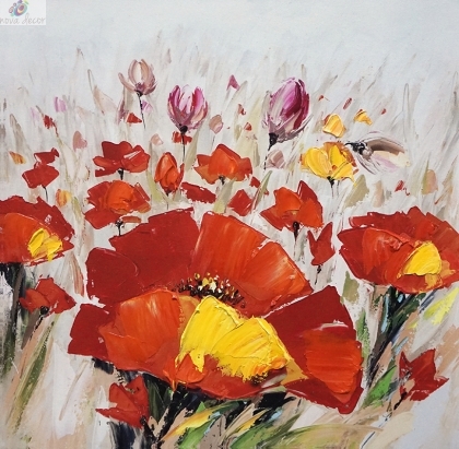 Oil painting  Poppy