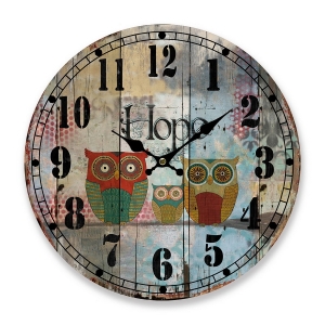 Wall clock Owl