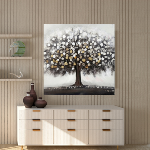 Картина с маслени бои Сребърно дърво 